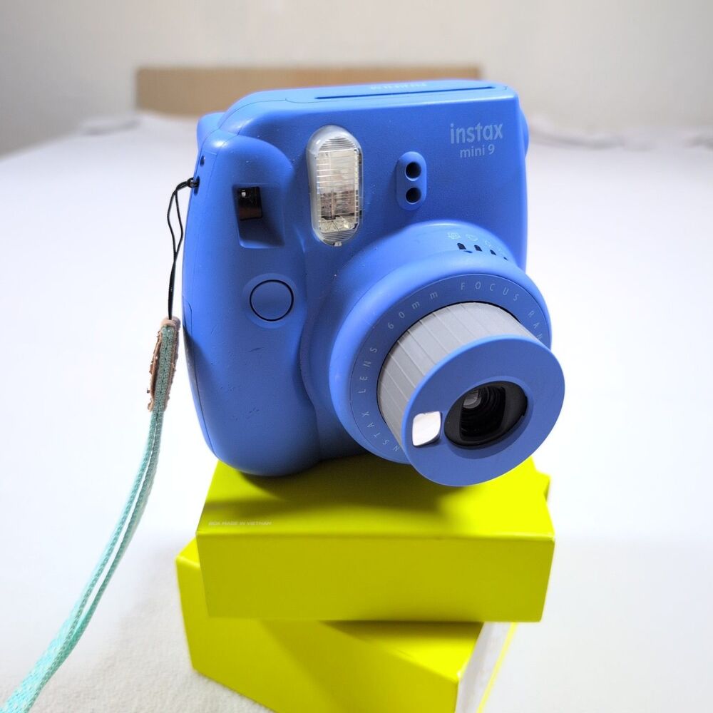 Fujifilm Instax Mini 9 - Cobalt Blue Instant Film Camera Tested Working